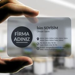 SEF500 - 0,500 Mic. Şeffaf Buzlu PVC - CYMK Baskı - Beyaz Baskı - Kabartma Lak - Oval kesim